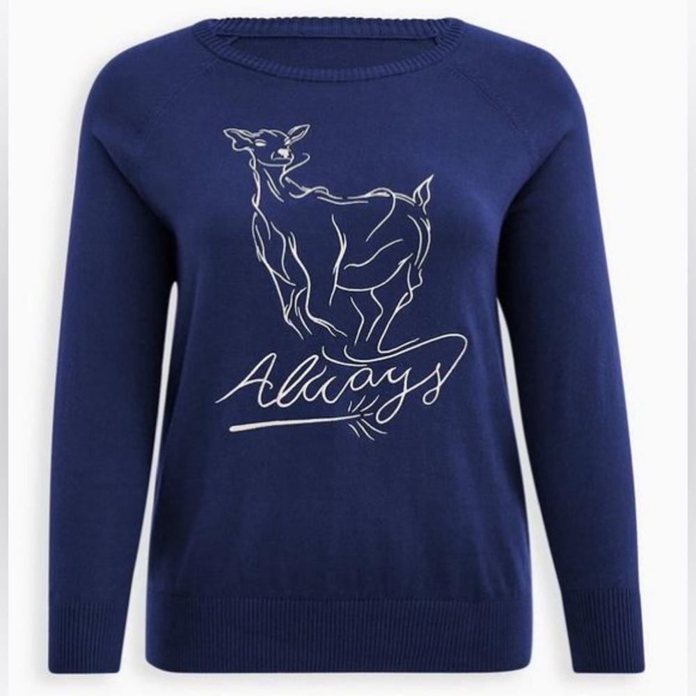 Torrid Harry Potter Always Pullover Peacoat Sweater